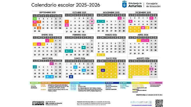 calendario escolar 2025 26 asturias Calendario escolar 2025 26 Asturias