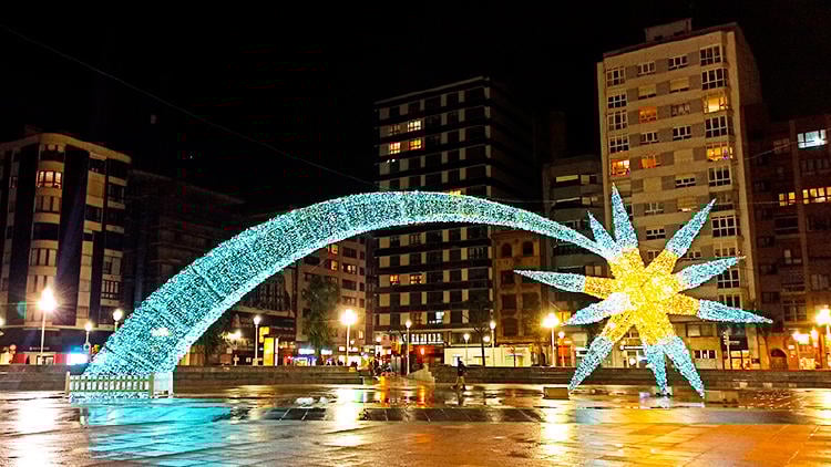 navidad en gijon estrella Estrella de Navidad en Gijón