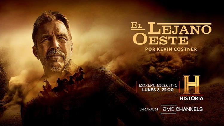 estrenos television noviembre 2025 telecable lejano oeste kevin costner historia El Lejano Oeste por Kevin Costner en Historia