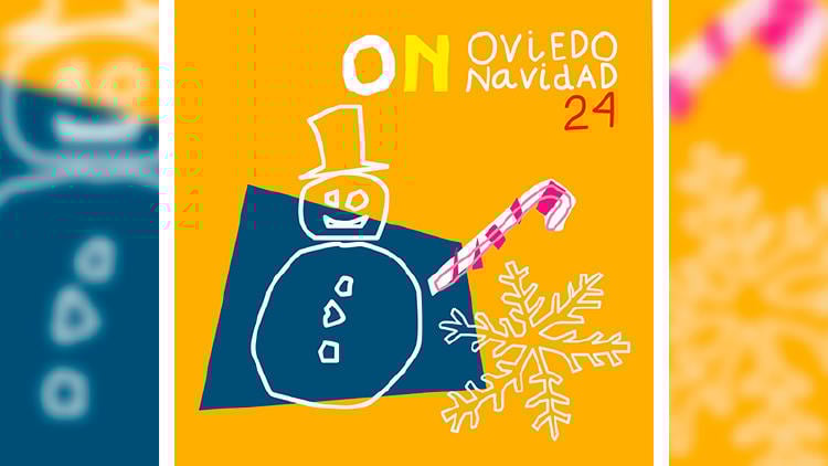 navidad oviedo cartel muñeco nieve navidad oviedo cartel muñeco nieve