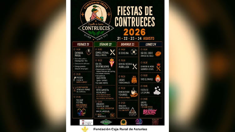 cartel fiestas contrueces 2026 cartel fiestas contrueces 2026