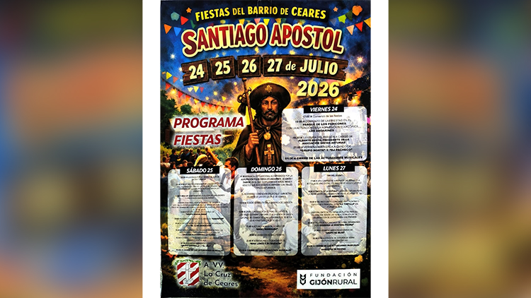 cartel fiestas ceares santiago apostol 2026