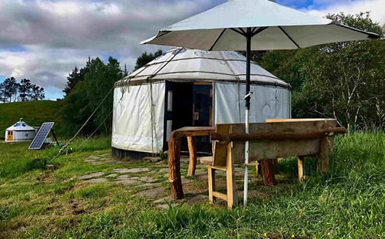 Cabañas en Asturias: Secret Flow Mountain Resort Eco Yurt, en Taramundi