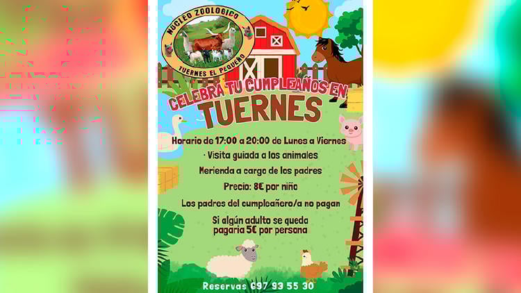 nucleo zoologico tuernes el pequeno cumple Cumpleaños en el Núcleo zoológico Tuernes El Pequeño