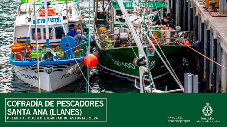 premio pueblo ejemplar asturias 2026 cofradia pescadores de llanes La Cofradía de Pescadores Santa Ana de Llanes, Premio Pueblo ejemplar de Asturias 2026