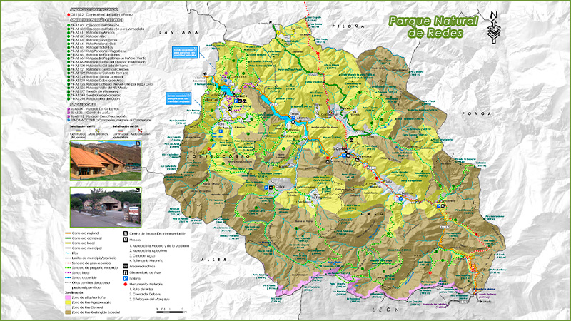 Mapa Parque Natural de Redes