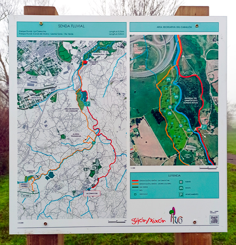 Rutas por Gijón Senda fluvial del Piles