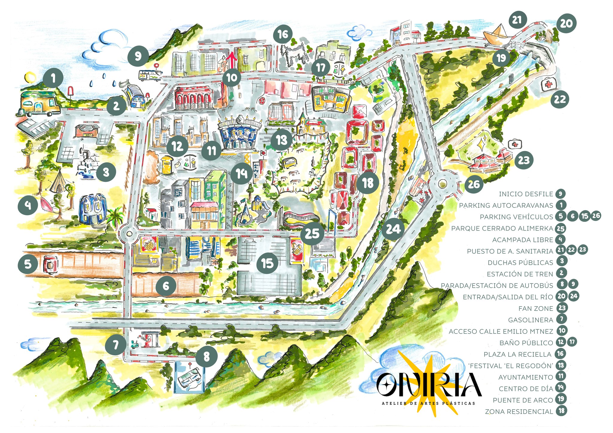 Mapa del Descenso Folklórico del Nalón 2025