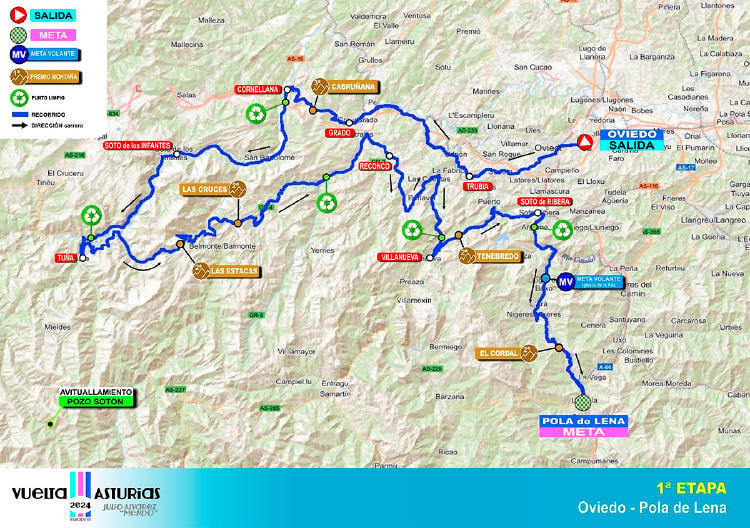 Vuelta Ciclista Asturias 2024 etapas 1